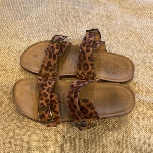 Mad Love, double strap, cork slip on sandals